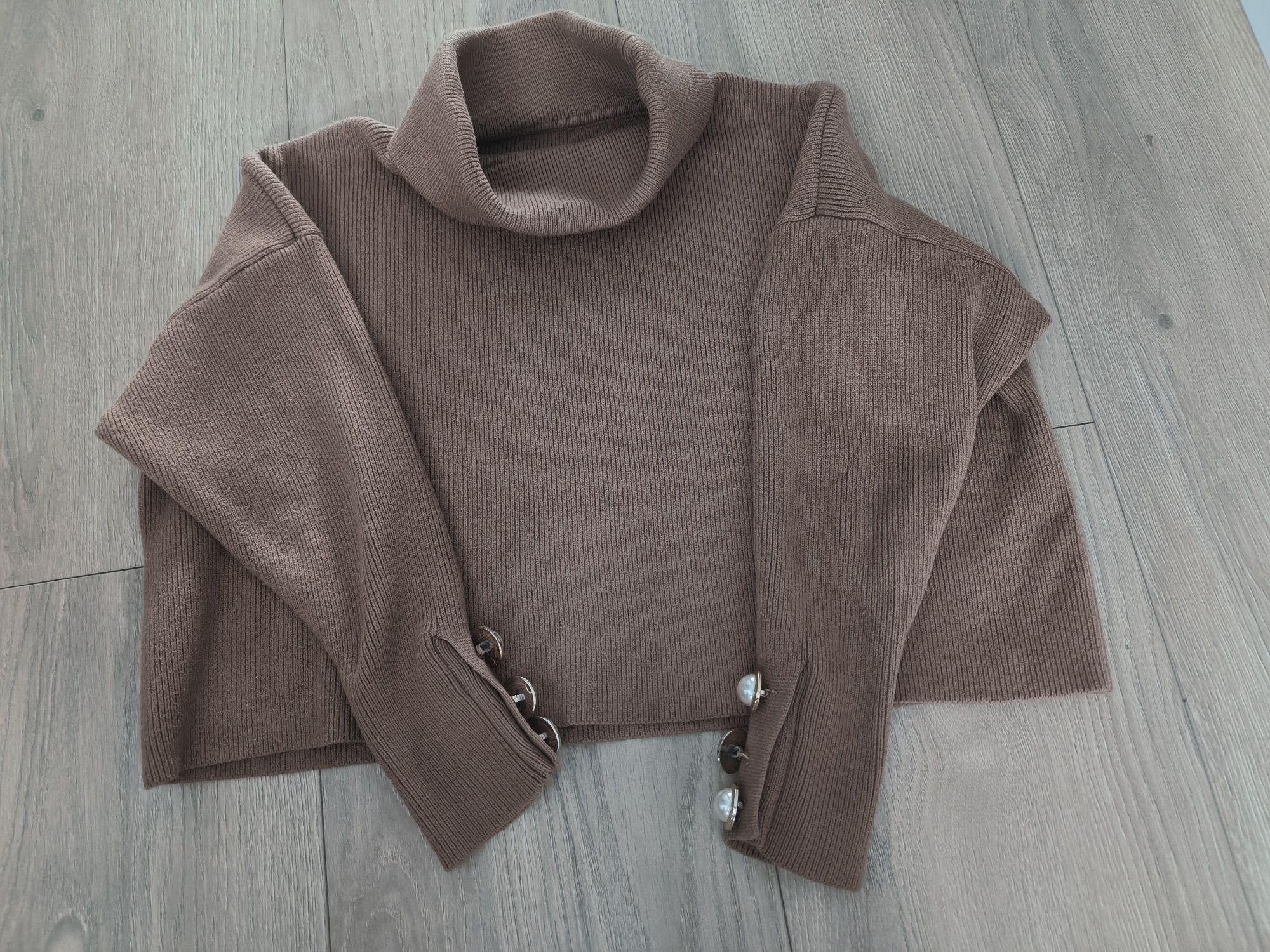 Sweter golf Zara krótki oversize