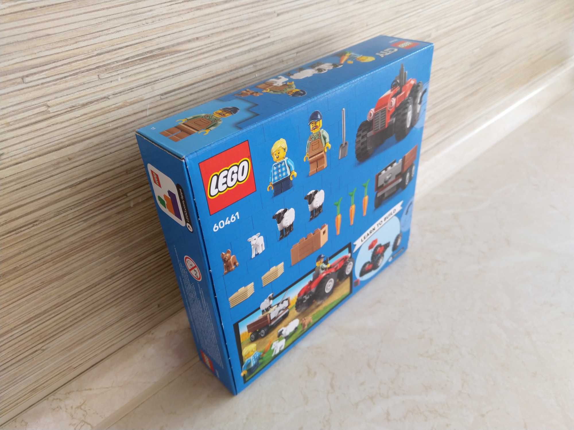 NOWE Klocki 60461 LEGO City Czerwony Traktor z Przyczepą i Owcą