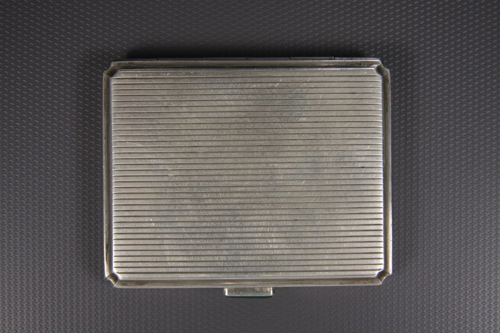 Polska zabytkowa papierośnica ze srebra, lata 30-te Wa-wa PR 3 830 Ag