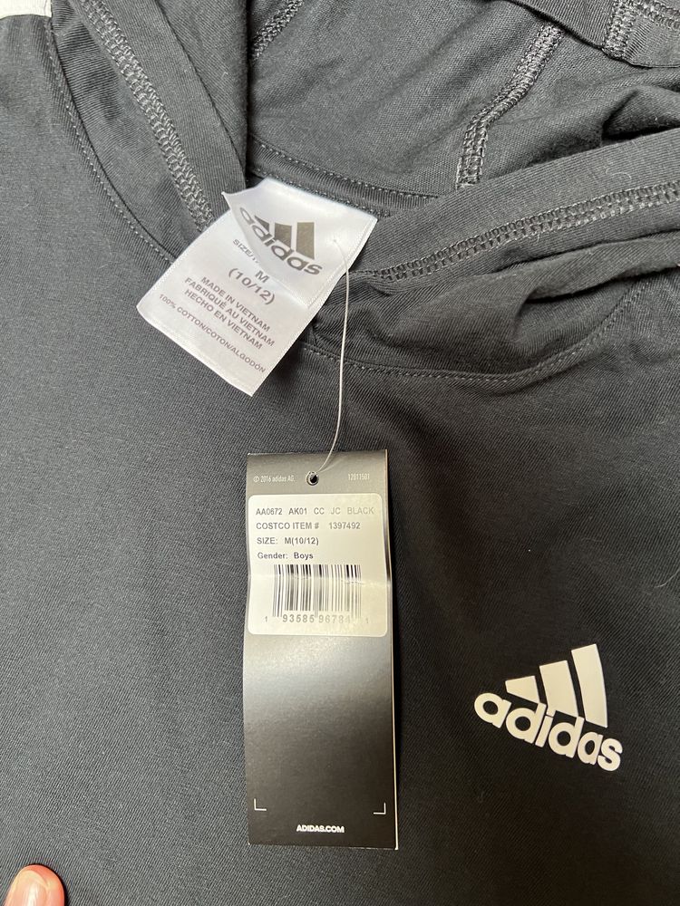 Adidas,bluzka z kapturem,oryginalna,nowa,USA,10/12 lat, ok 158 cm