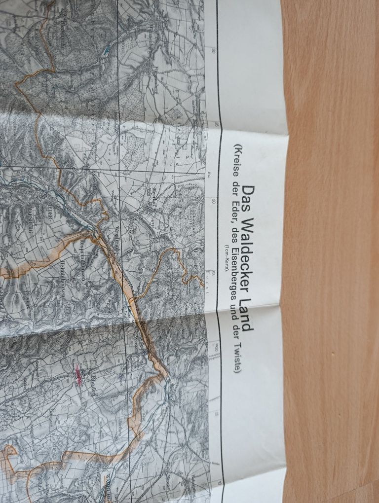 Продам рідкісну історичну карту "Das Waldecker Land"