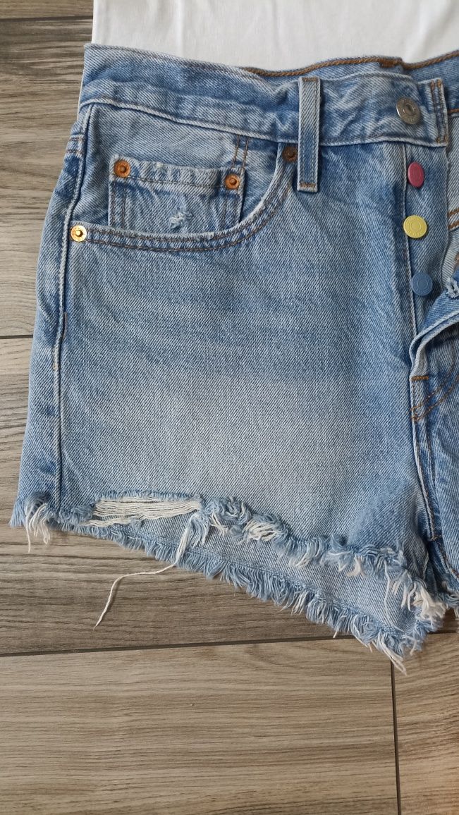 Szorty jeansowe Levi's 501, spodenki damskie, rozm. S, jak nowe