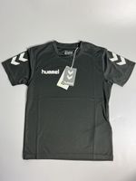 Nowa koszulka dziecięca sportowa Hummel szara 116 128 piłka