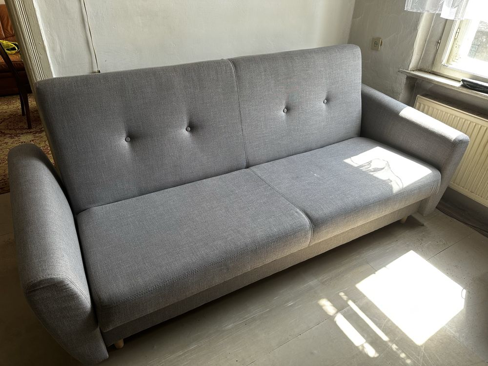 Sofa 3-osobowa BRW (Black Red White) – szara, stan bardzo dobry