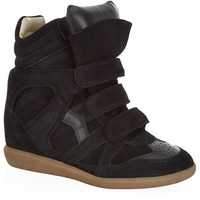 Sneakersy Isabel Marant Bekett Black na koturnie 8 cm