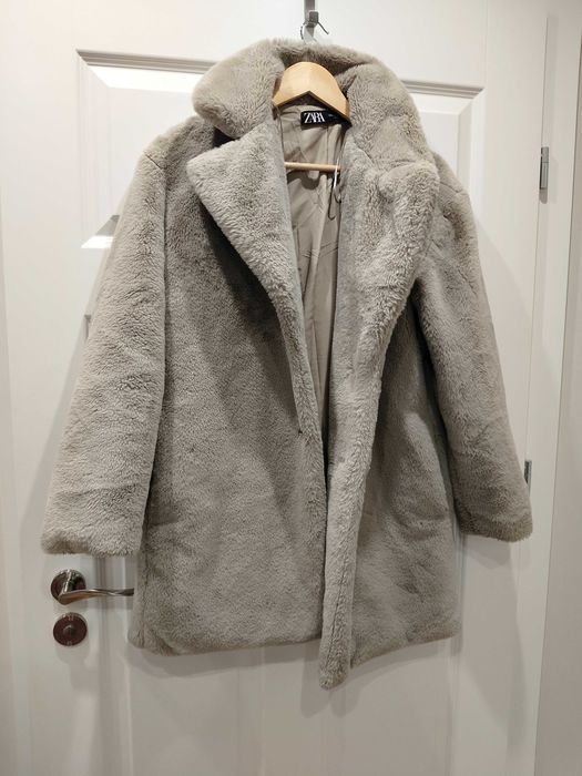 Futerko damskie Zara szaro beżowe stan idealny XS