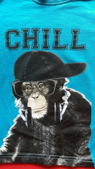 Okazja !! Chill nowy, zabawny t- shirt cotton blue w r 116 lub 4-5 l