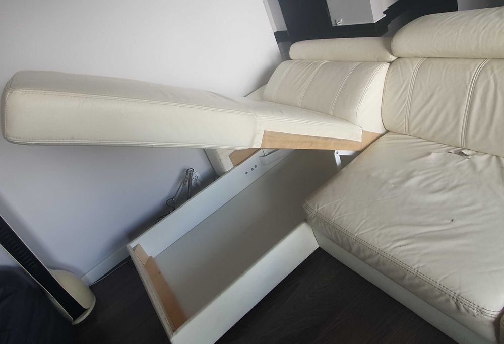 Narożnik skórzany - skóra naturalna