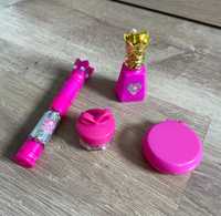 Zestaw kosmetyków zabawek dla dziewczynki różowe błyszczyk puderniczka