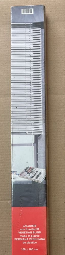 Estore veneziana BRANCO 100x160 NOVO EMBALADO