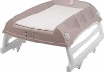 OKBaby Flat Przewijak szary z płaską wanną i łóżeczkiem