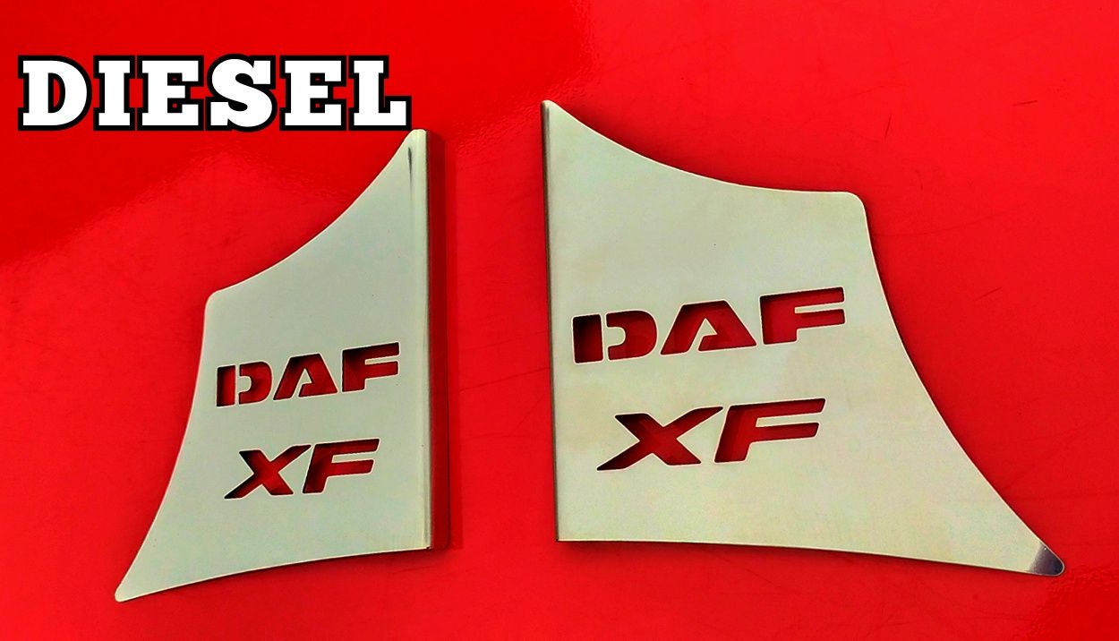 Кутки на двері DAF XF 95/105, хром пакет, хром накладки DAF
