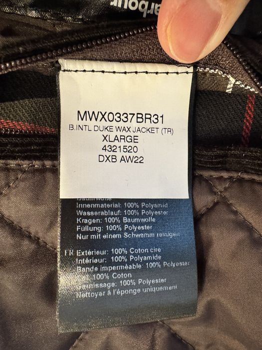 Barbour Duke XL nova com etiquetas