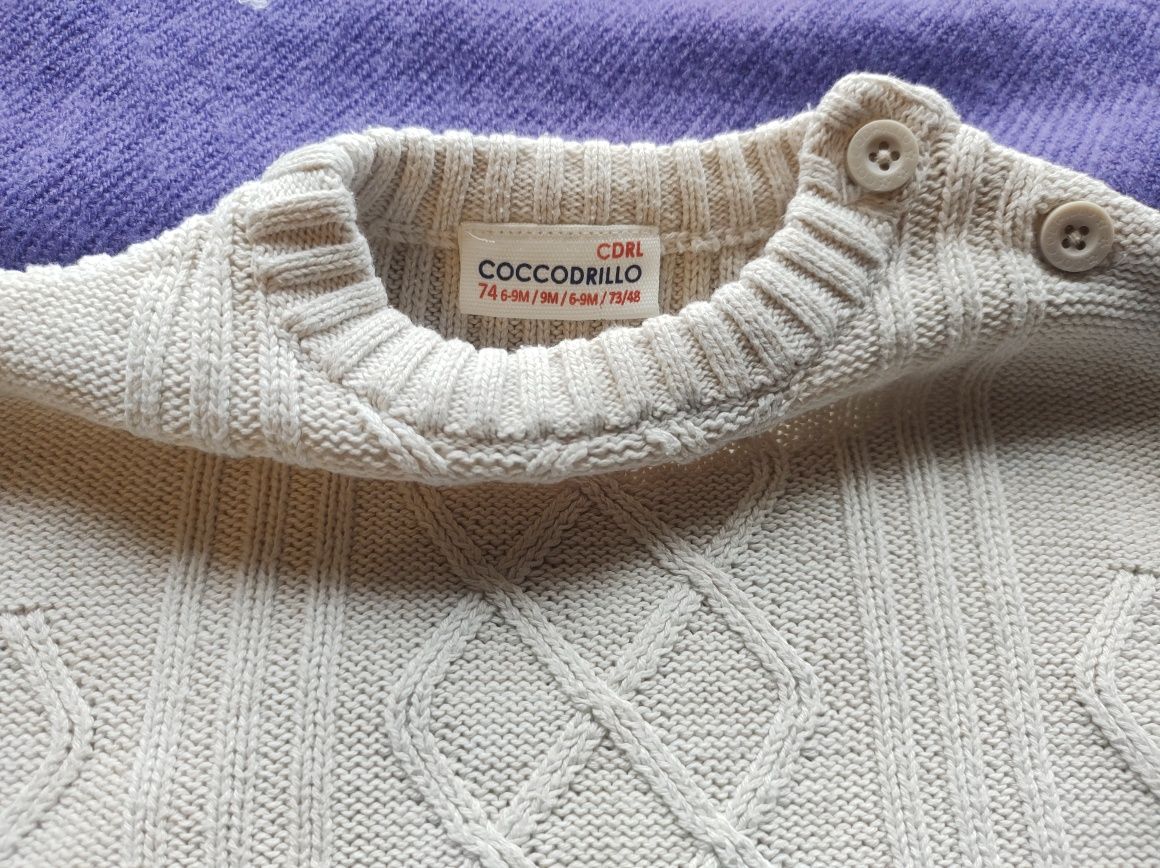 Sweter coccodrillo 74 kremowy