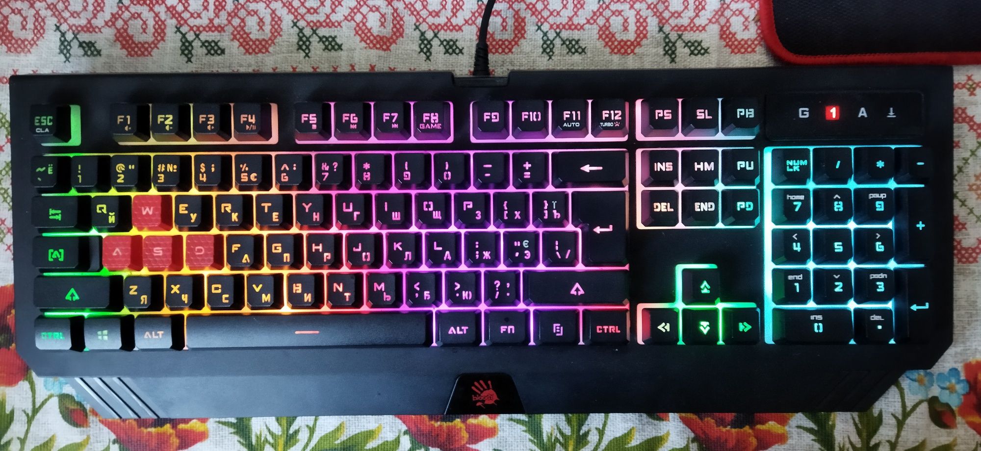 Клавіатура bloody b120 neon