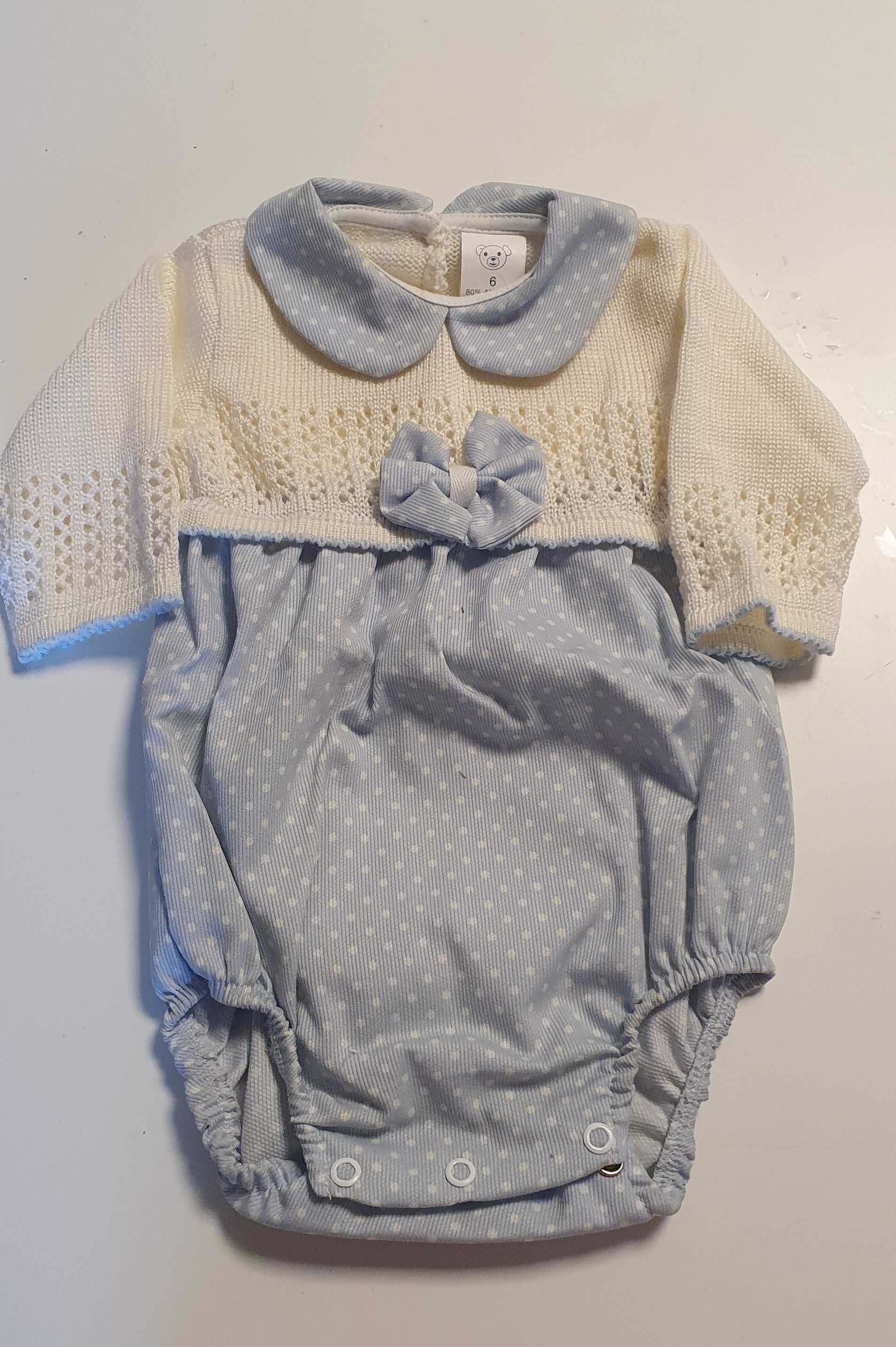 Fofo azul e branco 6 meses