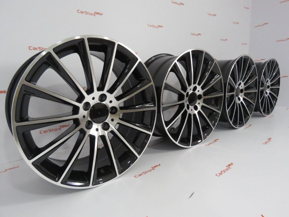 Jantes Look Mercedes Turbine 19 '' x 7.5 + 8.5j et45 5x112 Pretas e po