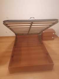 Cama com estrado elevatório (corpo e meio)