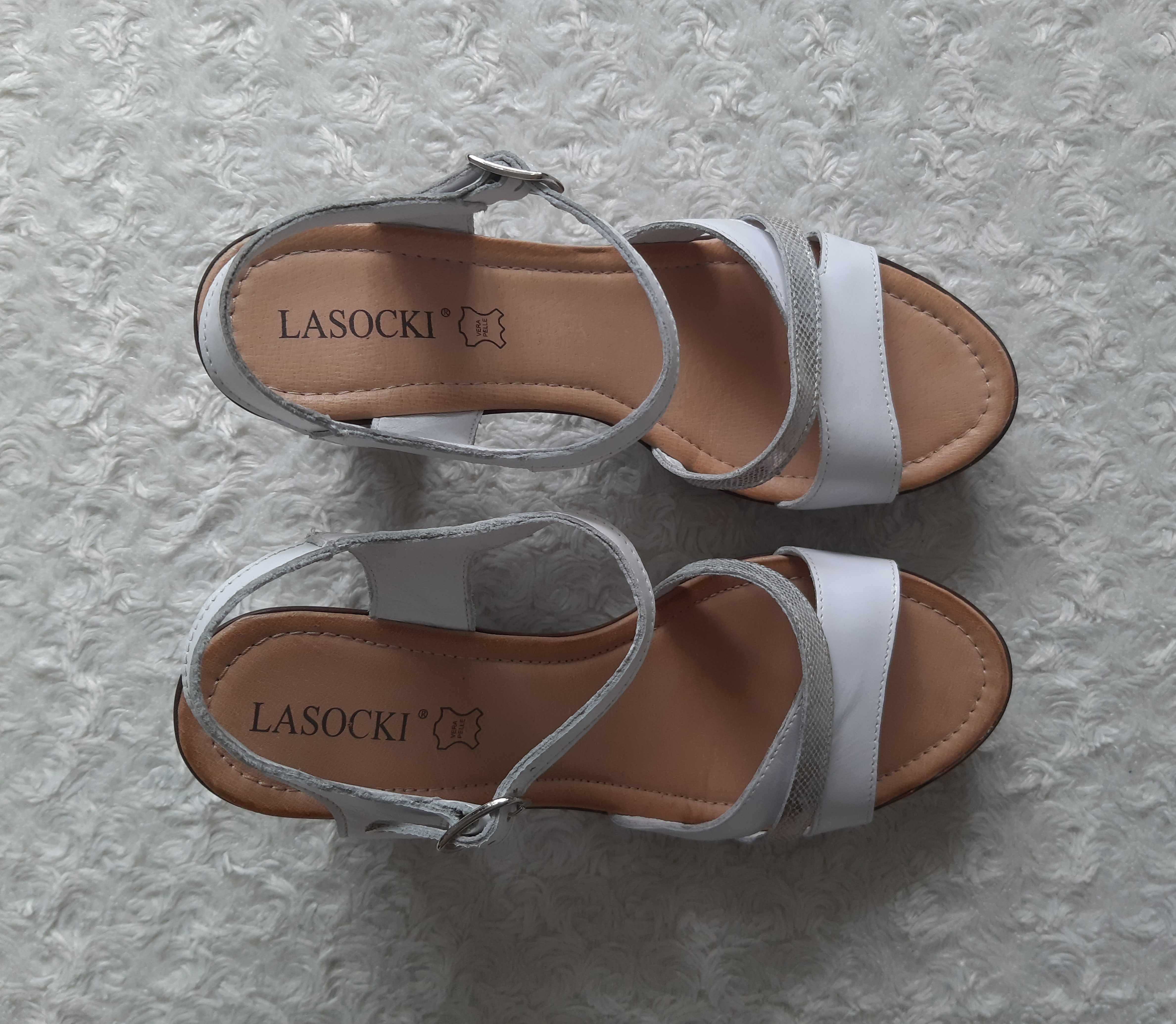 LASOCKI NOWE sandały na obcasie r. 39/24,5 cm