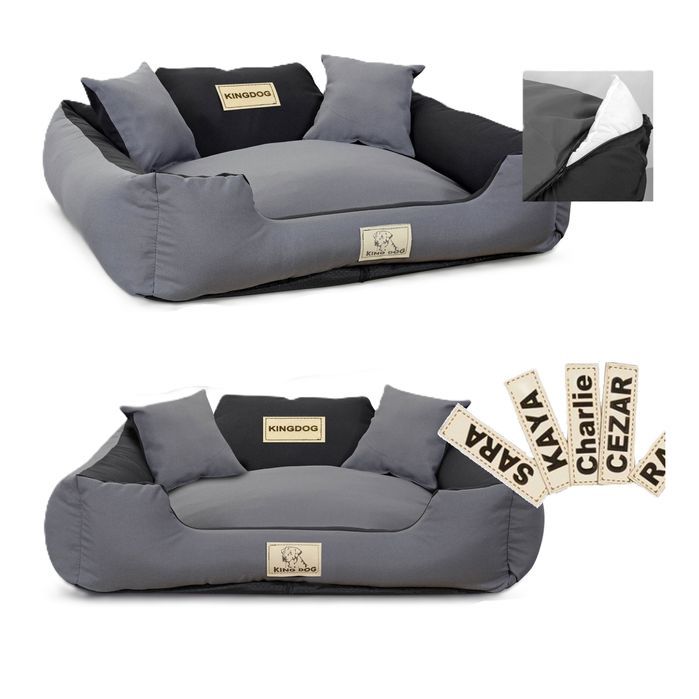 legowisko dla psa kojec mm43 115x95 cm personalizowane ciemnoszare