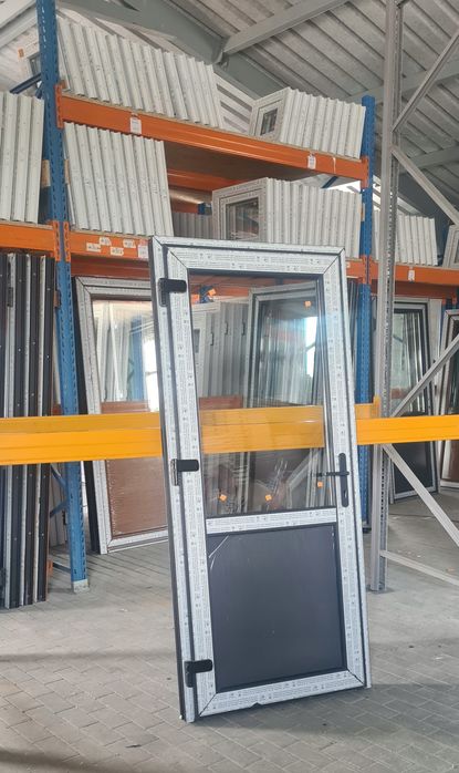 DRZWI Kacprzak 100x210 ZEWNĘTRZNE PCV Sklepowe Antracyt Lider OLX