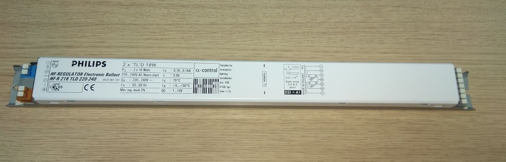 Philips HF-R 218 TLD 220-240,hf-regulator 2x18W, statecznik evg dim