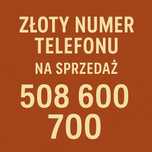 Na sprzedaż: Złoty numer telefonu – łatwy do zapamiętania!