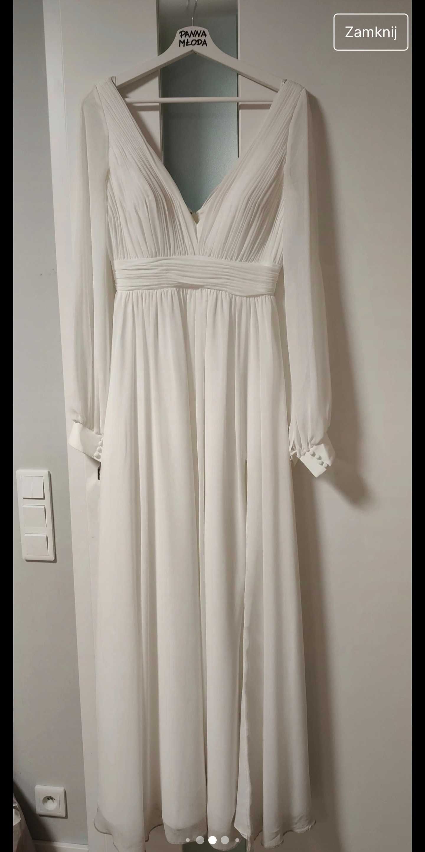 Suknia ślubna boho 36 zalando