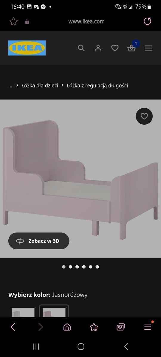 Łóżko IKEA BUSUNGE + materac