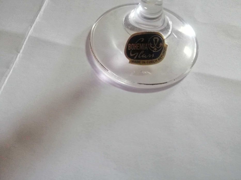 Garrafa /licoreira cristal Bohemia c/cálices s/uso