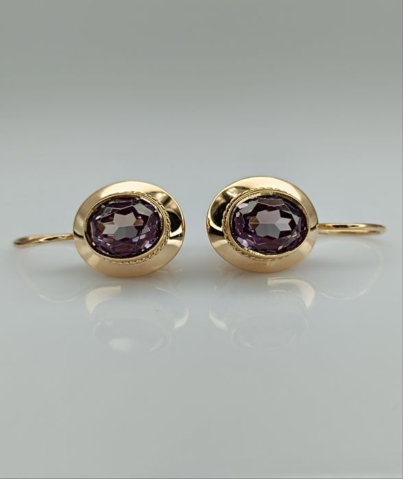 Винтажные советские золотые серьги 583 побы СЮ