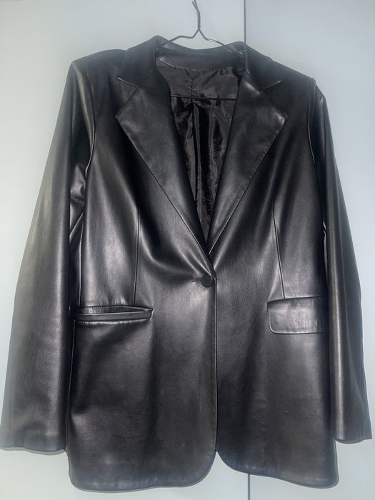 Жакет, шкіряний, чорний