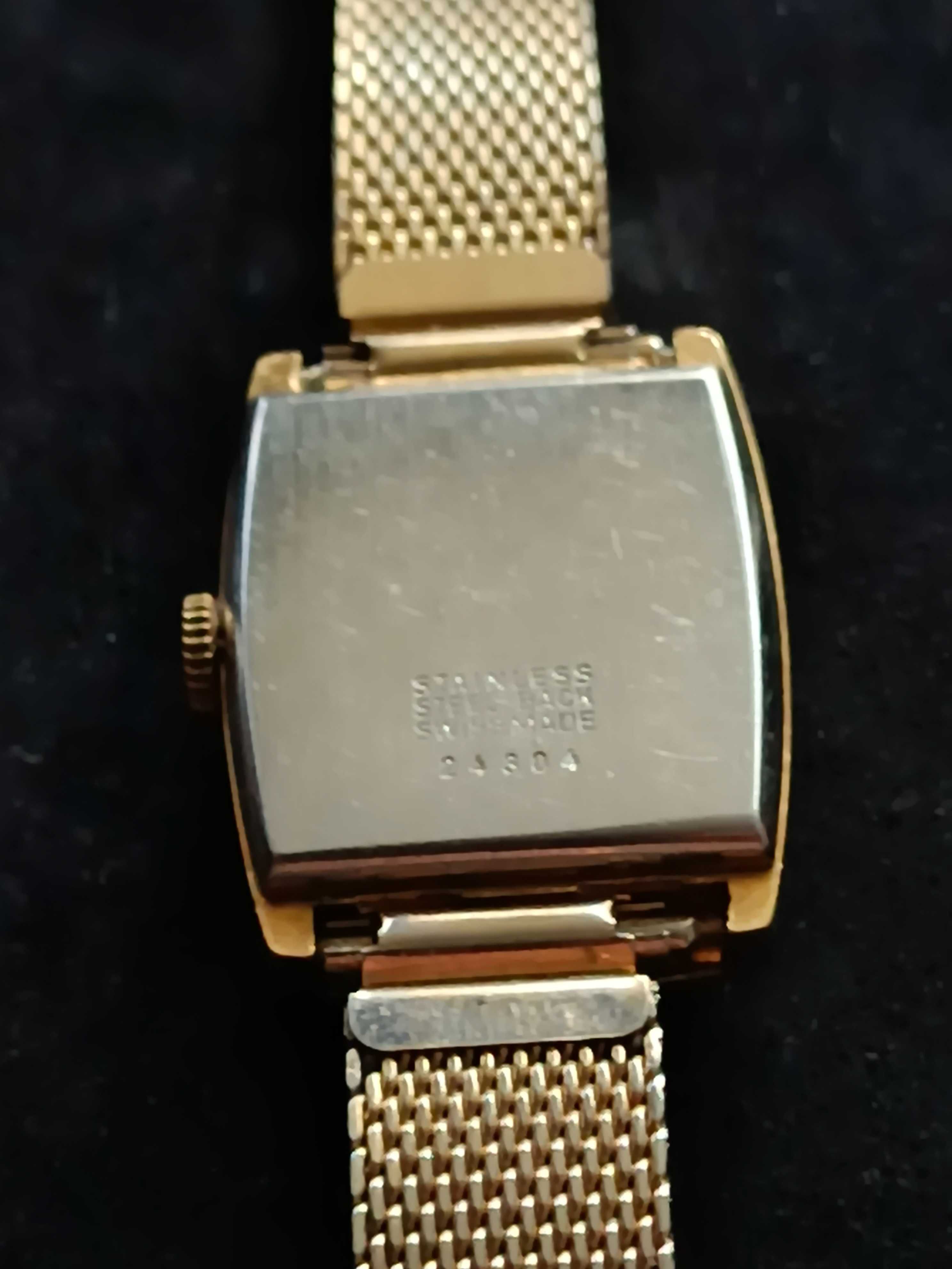 Sprzedam stary pozłacany zegarek art deco Lanco na bransolecie