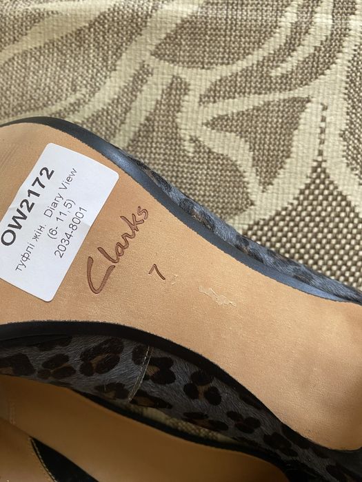 Новые женские туфли Clarks размер 7