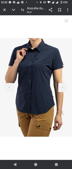 Koszula damska Fjallraven High Coast Lite Shirt SS - navy