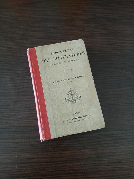 Livro Francês | Histoire Abrégée des Littératures | J. de Gigord