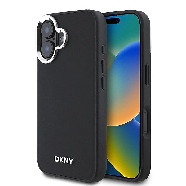 Etui DKNY Plain Logo MagSafe na iPhone 15 Plus - czarne