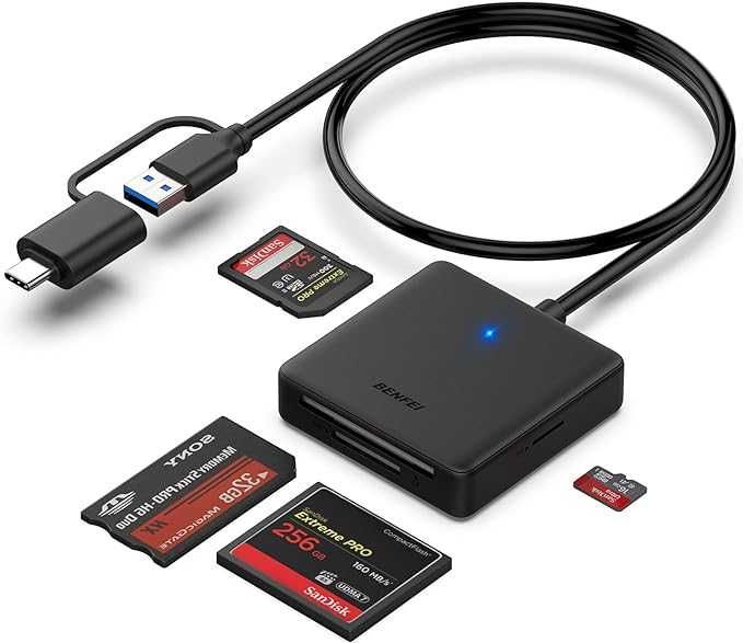 BENFEI 4w1 Czytnik kart pamięci USB USB-C na SD Micro SD MS CF adapter