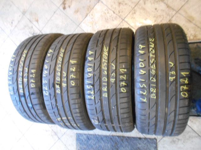 Opony 225/40r19 bridgestone potenza s001 7,5mm lato komplet