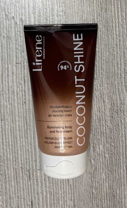 NOWY rozświetlający krem do twarzy i ciała Lirene Coconut Shine