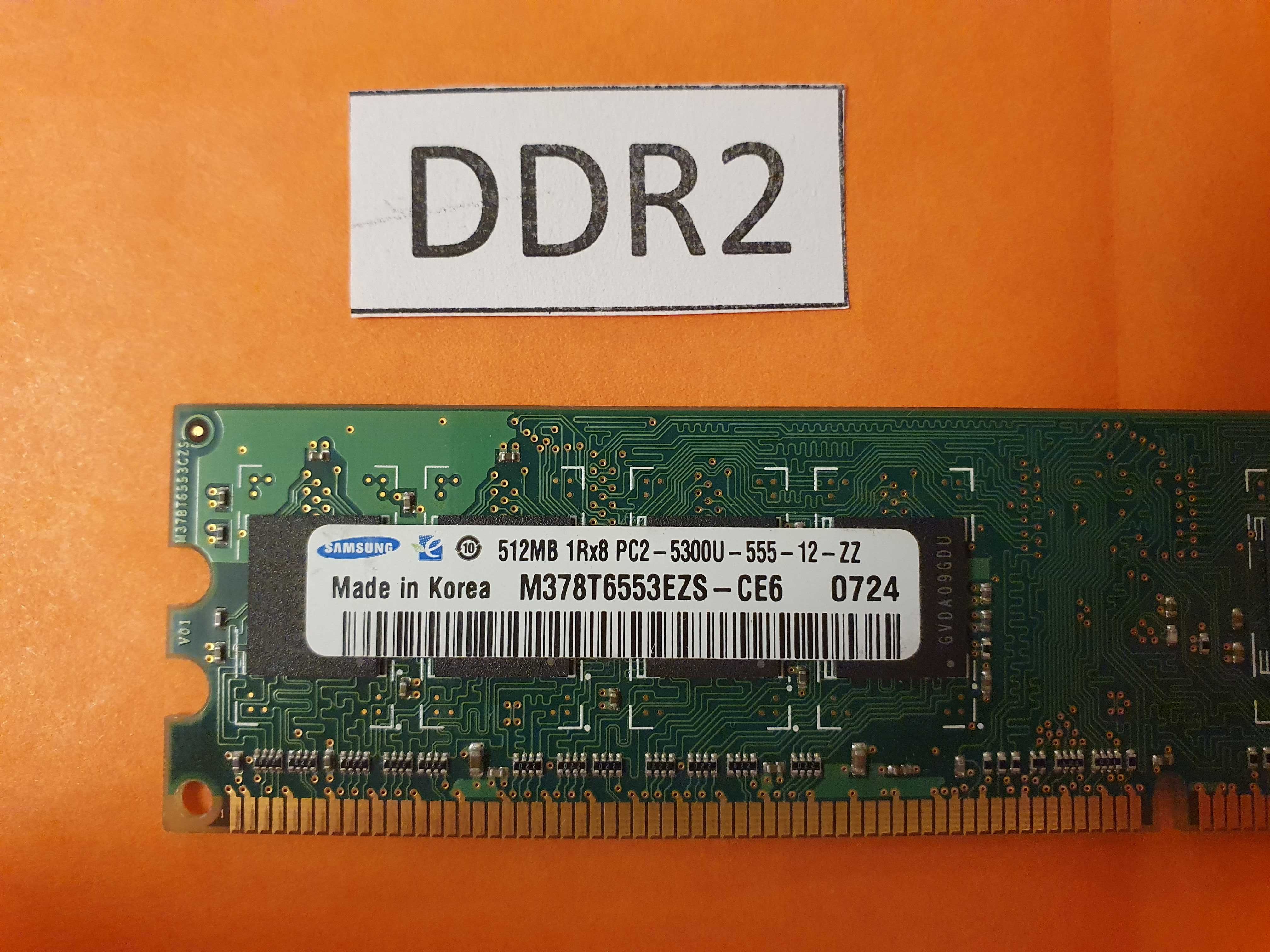оперативная память DDR2, SAMSUNG 512Mb,  667MHz, для настольного ПК