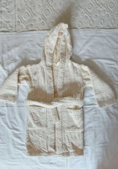 Szlafroczek chłopięcy frote 100% bawełna, rozmiar 98-104cm