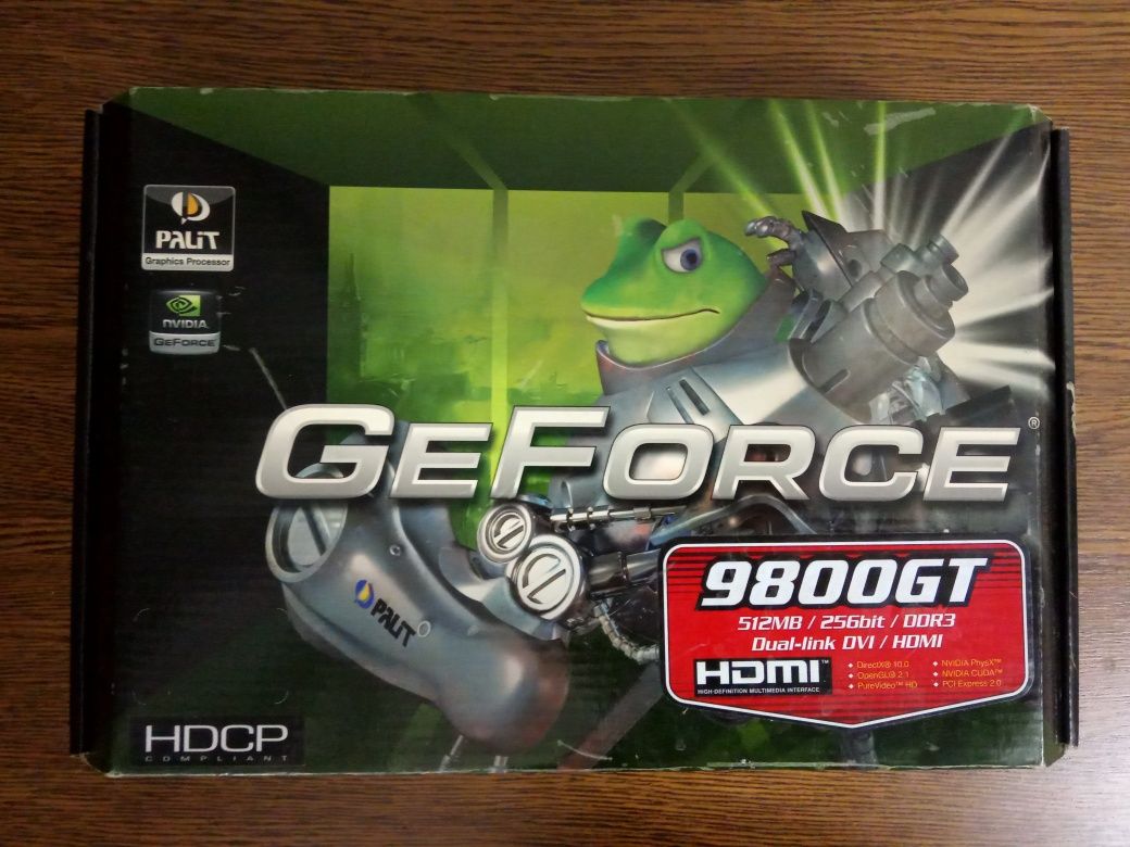 Видеокарта GeForce 9800GT , 512MB