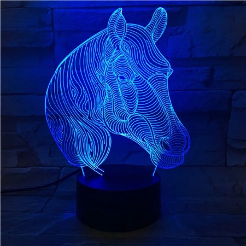 Lampka LED 3d koń prezent