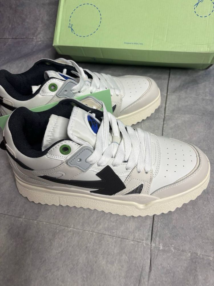 Кроссовки Off White Zapatillas - Lea , Black White , Офф Вайт 43 44
