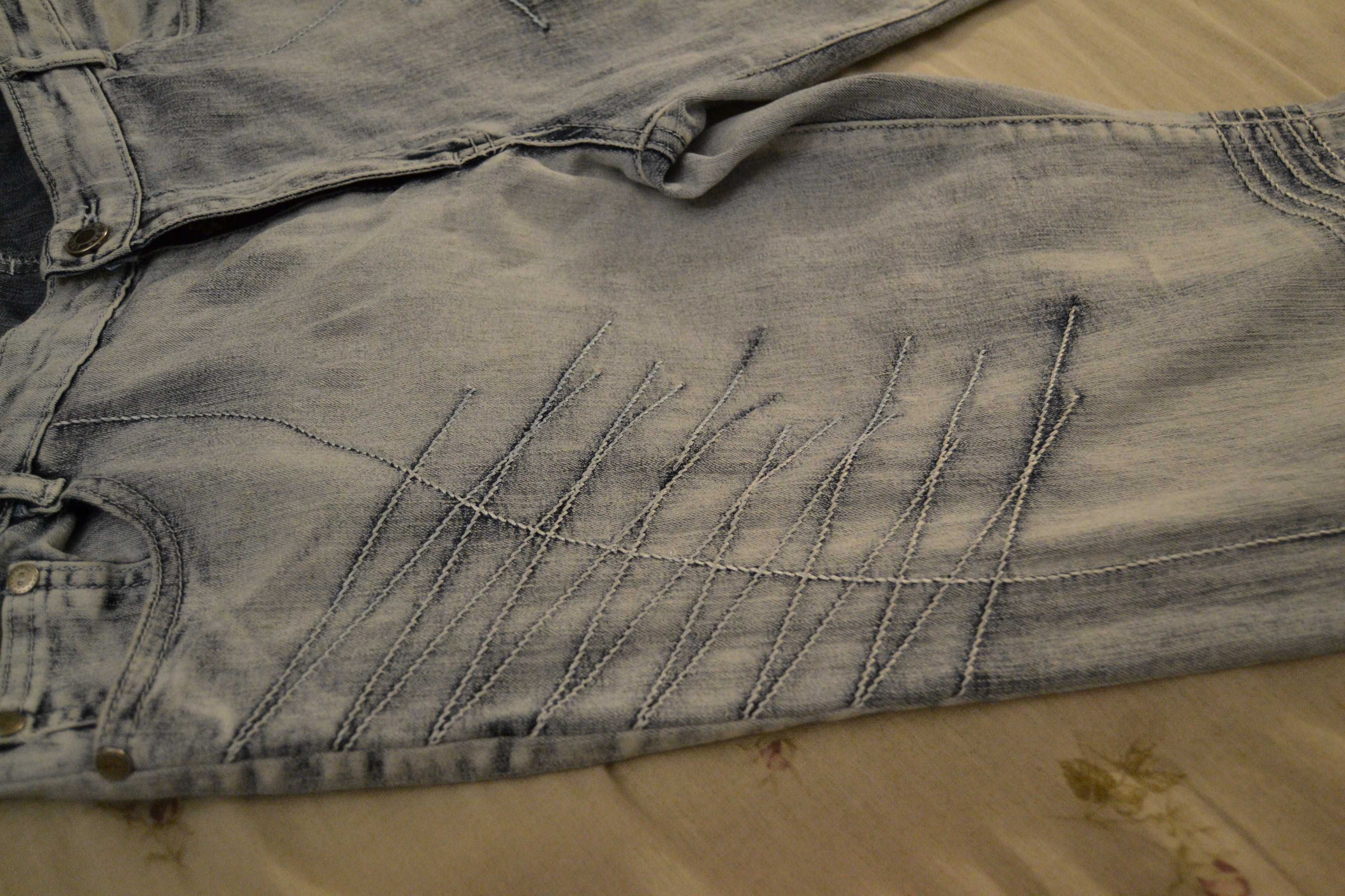 Rozszerzane jasne jeansy Boweidun Jeans 40 L dzwony vintage szerokie