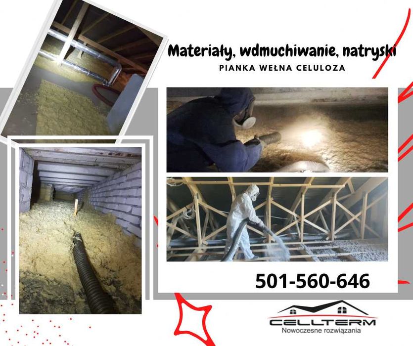Wełna mineralna celuloza ocieplenie termomodernizacja Czyste powietrze