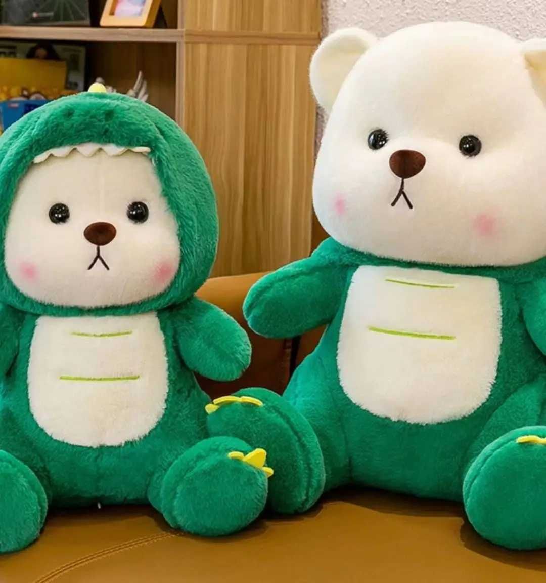 Очаровательный мягкий мишка в костюме дракончика, 40 см