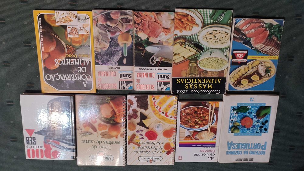 10 livros antigos de culinária