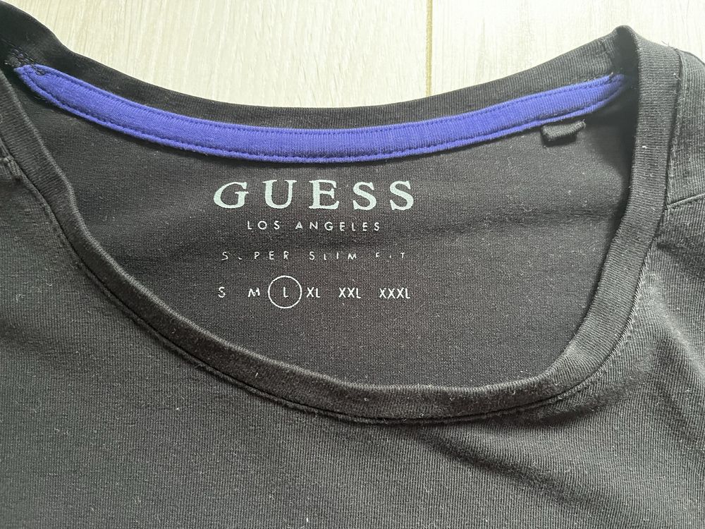 Koszulka Męska Guess Czarna Napisy M